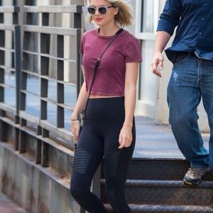 ALO Yoga High-Waist Moto Leggings in Midnight